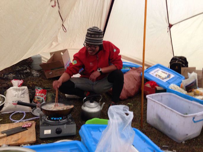 领队的饭做的挺好吃的