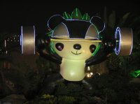 天安门的福娃和奥运倒计时牌